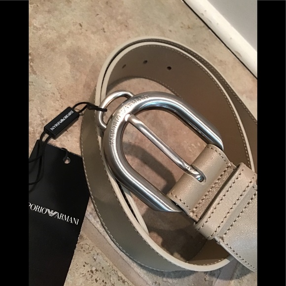 🎁NWT EMPORIO ARMANI Cintura Vitelli Belt 42 - Picture 2 of 7